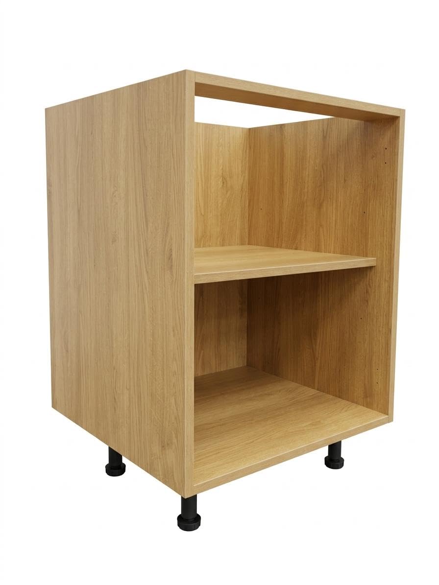 Top Living MCR Natural Oak Flat Pack Quality Kitchen Base Units -18mm cabinet Back (500 Single Base Unit)