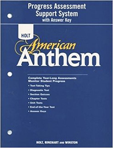 American Anthem: Program Assessment Support System with Answer Key: Staff: 9780030396236: Amazon ...
