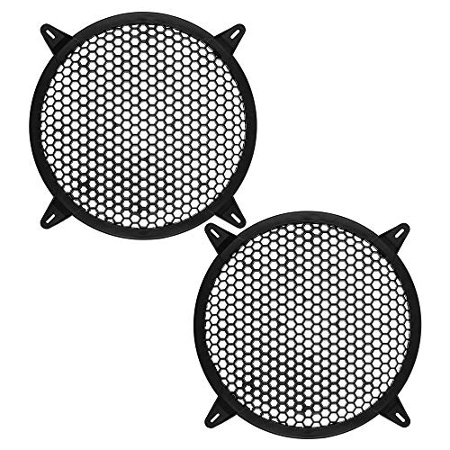 Bluecell 2pcs Plastic 9.15" Inner Diameter Auto Speaker Parts Car Audio Grill Cover Guard Protector Sub-Woofer Grille with 8 Mounting Brackets