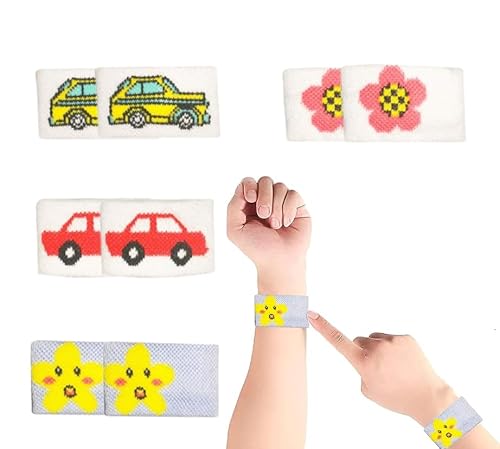 KAYEF 4 paires de bracelets anti-nausée Bracelets anti-nausée pour le mal des transports Bracelets anti-nausée pour le shiatsu Convient pour les voyages en vacances et les bus longue distance