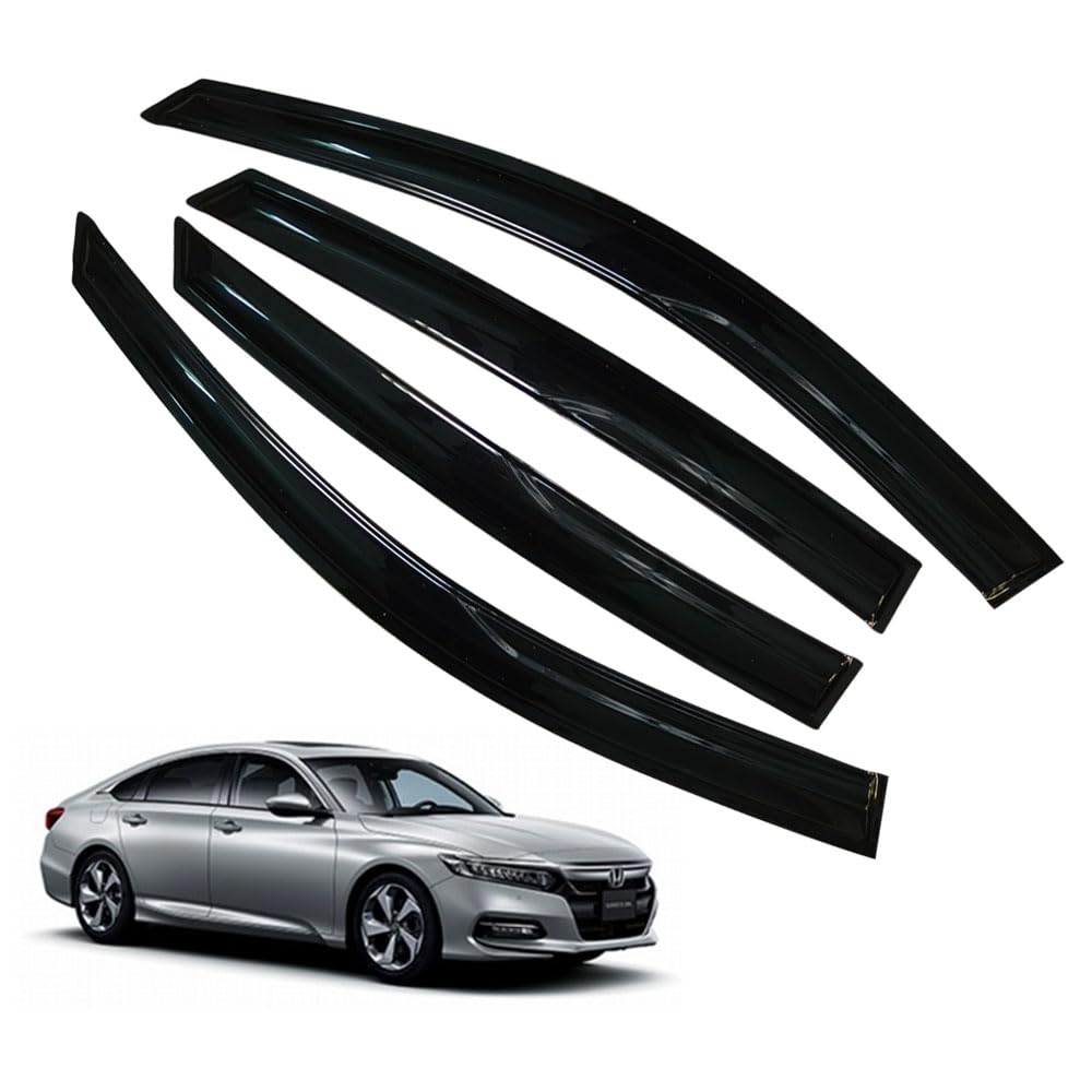 LETINGFAR Window Visors Rain Guards for Honda Accord 2018 2019 2020 2021 2022 Accessories, Wind Deflectors Vent Shades for Honda Accord