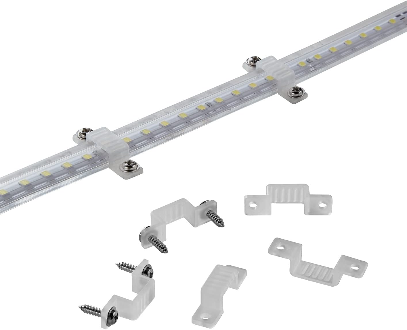 MMSD 100 Pack led Rope Light mounting Brackets Outdoor Rope