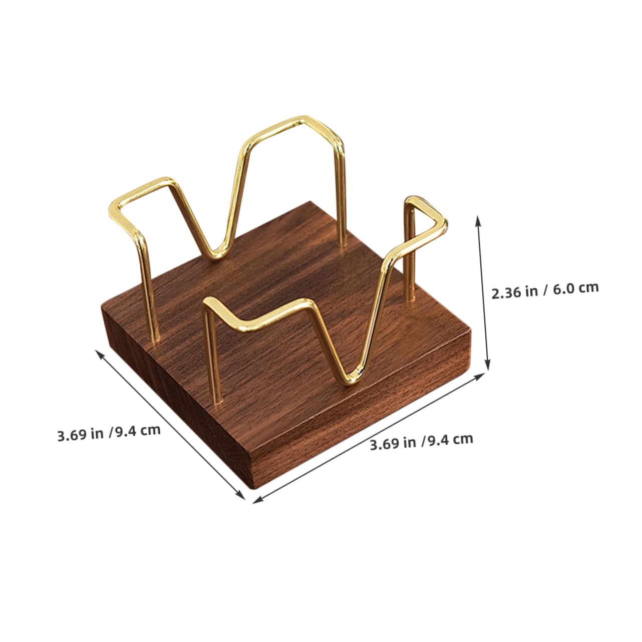 Housoutil 2pcs Wooden Note Pad Dispenser Elegant Hollow Frame Organizer for Office Study Home Decor Compact Memo Holder for Efficient Storage and Minimal Footprint