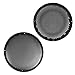 QWORK 4-Pack 8'' Black Plastic Audio Speaker Cover, Durable Subwoofer Grill Horn Guard with Mesh, Ideal for Car Speakers and DIY Projects