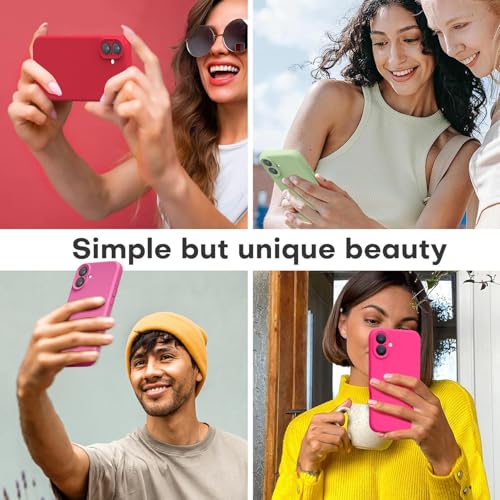 Image of LOVE 3000 Designed for iPhone 16 Case, Premium Silicone with [Soft Anti-Scratch Microfiber Lining] Shockproof Protective Phone Case for Holsters 6.1 inch, Pitaya