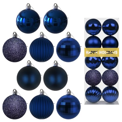 Navy Blue 3.2' Large Christmas Balls - Christmas...