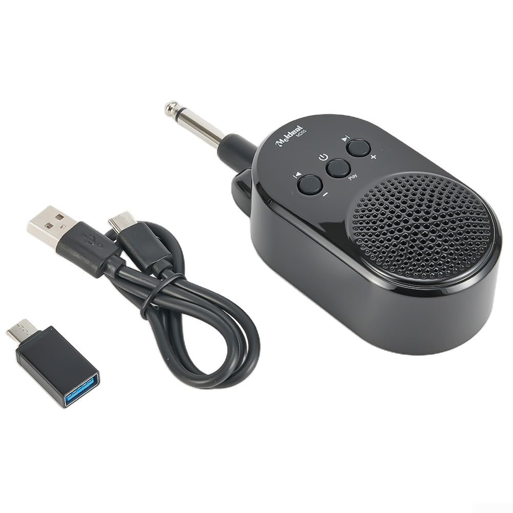 Wiederaufladbarer Gitarrenverstärker, tragbarer Mini-Gitarrenverstärker, AMP 6,35 mm Stecker, USB wiederaufladbar für E-Gitarre, Bass