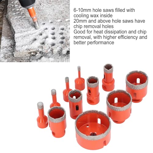 Kit de brocas de sierra de agujero de diamante 11 piezas miniatura 5