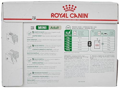 Image of Royal Canin Mini Adult Dog Food, 85 Grams, Supports Weight Management, Strong Bone and Joint Health, Provides Optimal Health Support, Pack of 24 Sachet