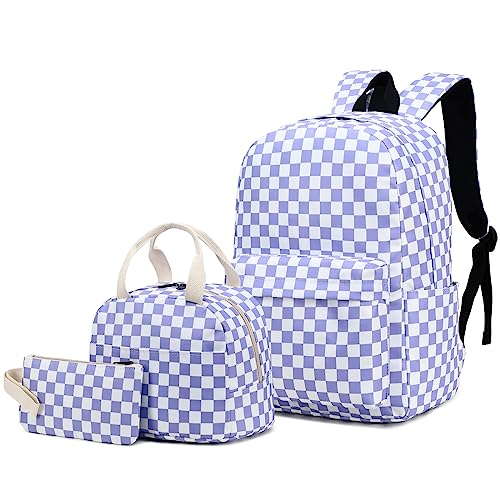 School Backpack for Girls, Kids Teens School Bags Bookbags Set with Lunch Bag Pencil Bag