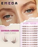 EMEDA Brown Self Adhesive Eyelashes Natural Looking Self-Adhesive Lash Clusters Pre Glued colored Eyelashes Clusters Kit No Sticky Residue Glueless Cluster Lashes No Glue Needed fox eye(Brown) - Image 5