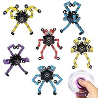 8PCS Robot Fidget Spinner Spielzeug für Kinder Erwachsene, DIY Deformation Chain Transformator Mechanische Fingertip Spielzeug, Neuheit Gyro Geschenke für Klassenzimmer Geburtstagsfeier