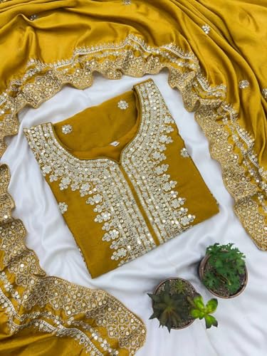 Image of Women's Heavy Embroiderd Work Purple Color Weding Wear Straight Kurta Sharara Set for Women with Dupatta