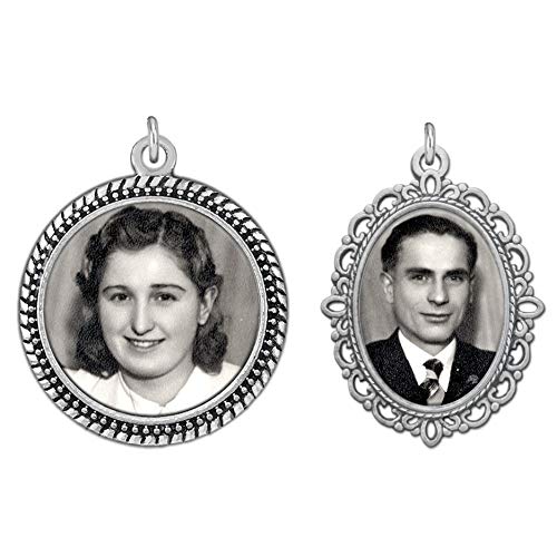 Vintage Set of 2 Bridal Wedding Bouquet Photo Charms Includes Bonus Photo Resizer Software