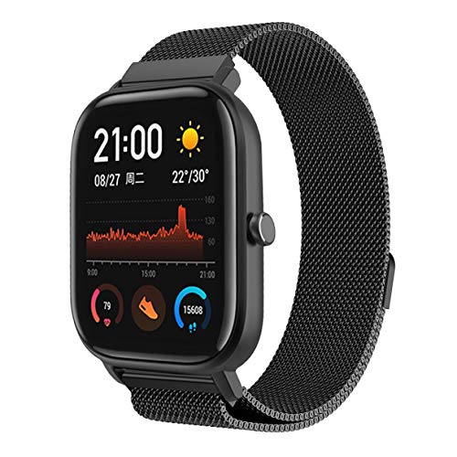 fghfhfgjdfj Bracelet de Montre de Remplacement magnétique magnétique à la Mode Milan pour Montre Amazfit GTS