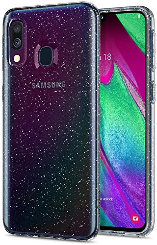 Image of Spigen Liquid Crystal Glitter | Samsung Galaxy A40 Case [Transparent] [Flexible] Galaxy A40 Back Cover | TPU - Crystal Quartz