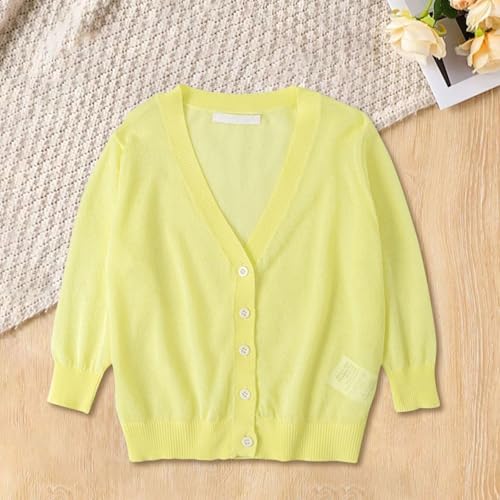 Playful Girls Cropped Long Sleeve Button Cardigan Featuring Petal Details Perfect Layering Piece for Dresses2