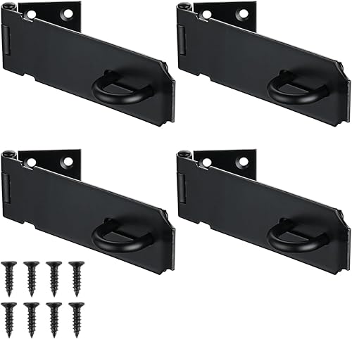 Miniatura 8 de JQK Pestillo de Puerta 90 Grados, Pestillo de Bloqueo de Ángulo de Seguridad de Acero Inoxidable para Puerta de Empuje/Deslizante/Granero, Espesor