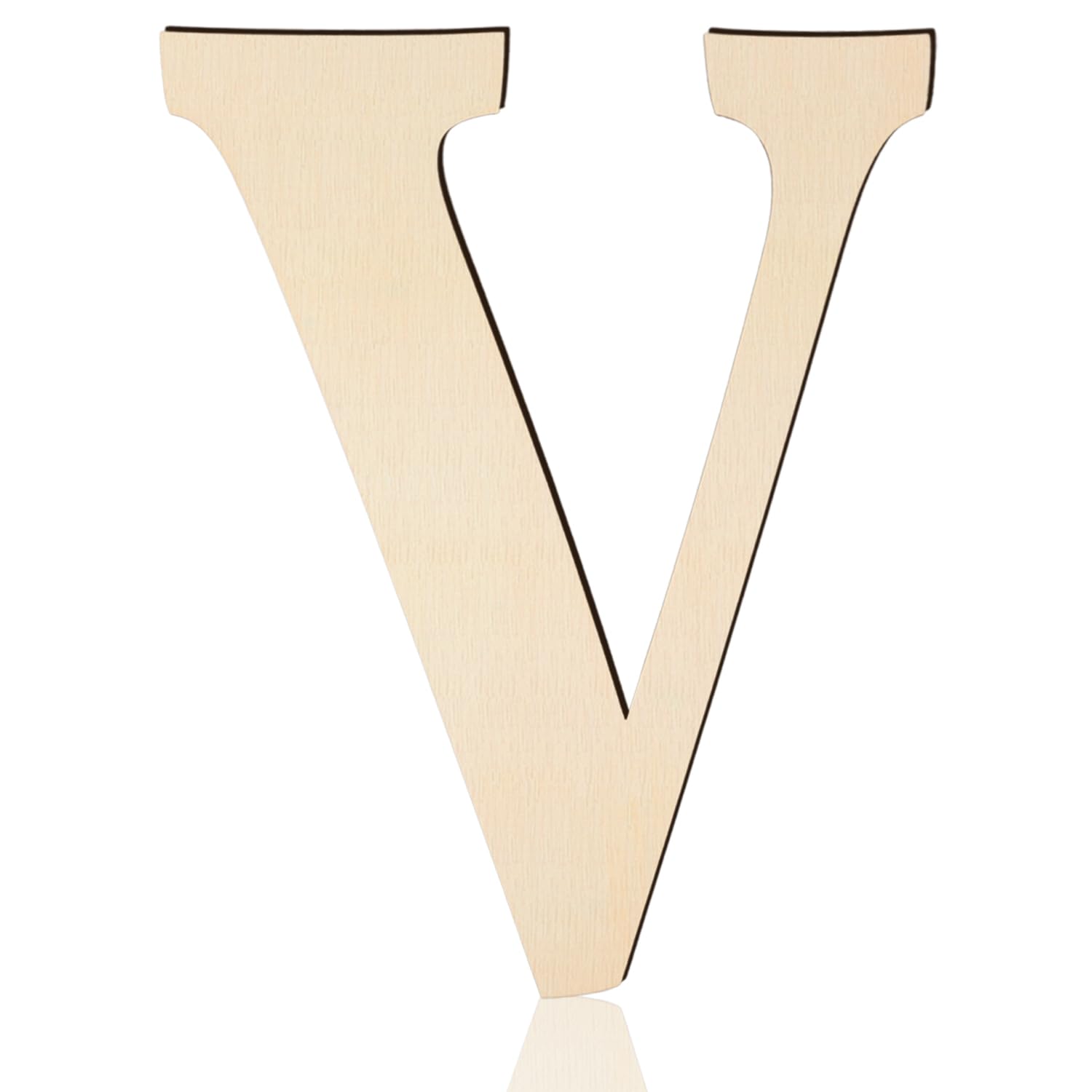 Large Wooden Letters 17 Inch, Unfinished Wood Letter V for Home Wall Decor