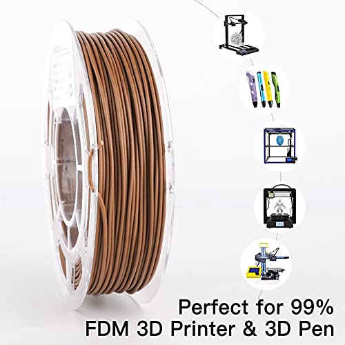 Image of AMOLEN Wood PLA Filament Bundle 3D Printer Filament Wood Sets,Walnut,Cherry,Bamboo,Ebony,3D Printing Filament,PLA Filament 1.75mm,200g*4 Spools