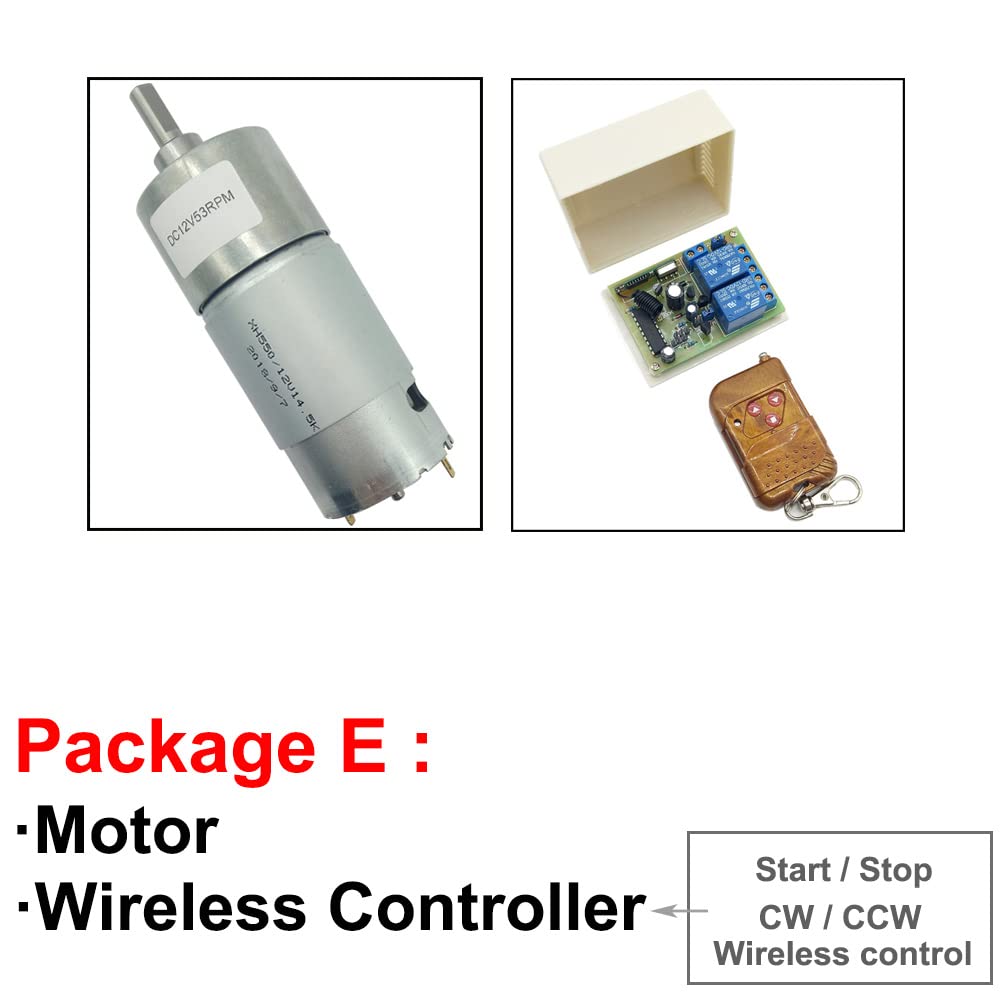 Motores eléctricos de CC de 6V y 12V, alta velocidad, 9-2300RPM, velocidad ajustable, aspas de ventilador de refrigeración integradas invertidas for Motor de coche de juguete ( Size : 12v 160rpm , Col