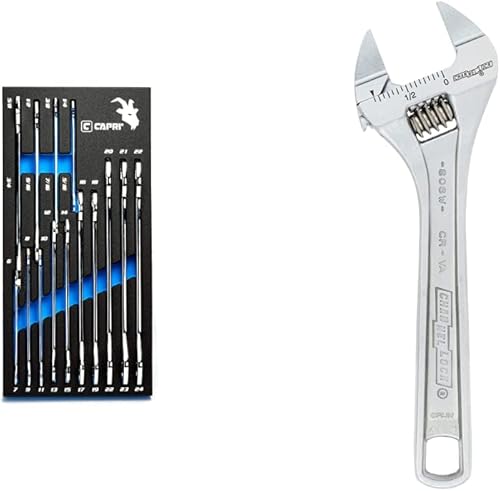 Capri Tools Juego de llaves de extremo abierto superfinas (14 piezas)  Channellock 6 Xtra Slim Jaw Llave ajustable disponible en Yaxa Venezuela