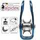 ALPIDEX Seilrolle Umlenkrolle 22 kN - Fix Pulley Flaschenzug - geeignet für Textilseile bis 13 mm Durchmesser - EN12278, Farbe:blau