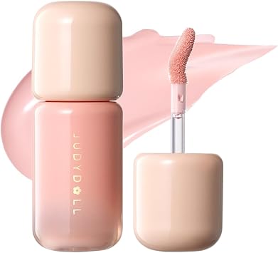 Judidol #01 Liquid Teak, Liquid Blush Blood Tone, Soft Sponge Brush, Medium Face Reduction, Pom Pom Chick, Cream, Transparency