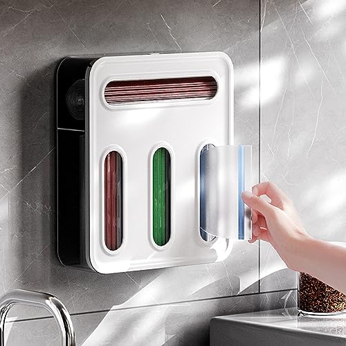 Druckverschlussbag Aufbewahrungsorganisator und Spender für Küchenschubladen Lebensmittel Aufbewahrungsbeutelhalter kompatible Sandwich- und Snack -Sortengröße Taschen