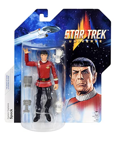 BANDAI Star Trek Captain Spock Actionfigur - 12,7 cm, Star Trek Wrath of Khan Spielzeug, Geschenk