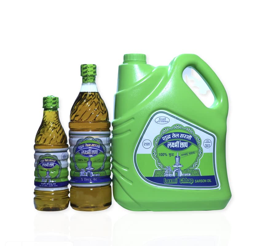 Laxmi Chhap Oil Combo Pack Of 5 Liter,1 Liter and 500 Ml Premium Pure Mustard Oil (B0B9CF363V) Amazon Price History, Amazon Price Tracker