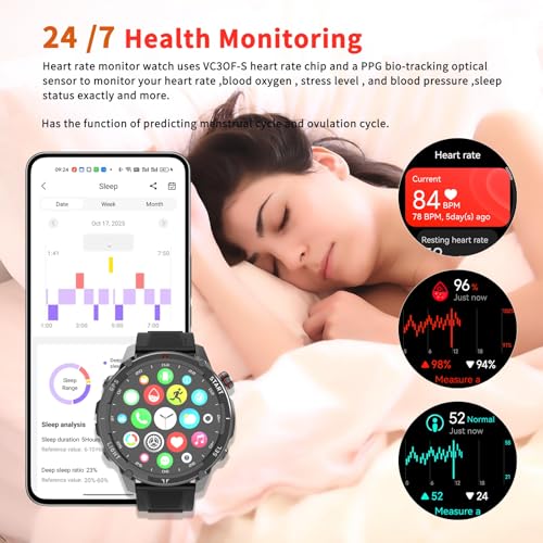 Fitness Tracker Watch with Heart Rate Monitor Activity Tracker with Pedometer Smart Watch Sleep Monitor with Step Counter Calories Blood Oxygen Pressure Monitor Make/Answer Call Health Tracker - Image 4