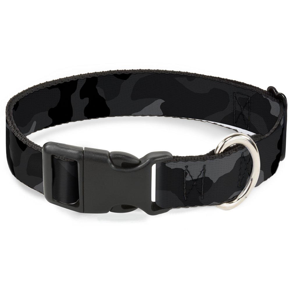 Collier Camo Charbon pour grand chien idéal pour les randonnées en forêt et balades urbaines