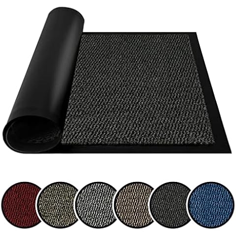 BLADO Washable Door Mats Indoor & Outdoor - Non-Slippery Heavy Duty Doormats Indoor - Stylish & Large Rubber Door Mat - Perfect Dust Grabbing Outdoor & Indoor Door Mat (Anthracite, 40cm x 60cm) Cover
