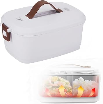 Portable Mini Car Microwave,Car Electric Heating Lunch Box,Electric Heated Lunch Box,1.5 L Large Capacity,360Uniform Heating,for Working People and Car DriverSizeBring tableware and insulation bag