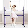 GOFLAME-Ballet-Barre-Portable-Double-Freestanding-Ballet-Barre-Adjustable-Heavy-Duty-Dancing-Stretching-Ballet-for-HomeDance-Barre-Fitness-Ballet-Bar GOFLAME Ballet Barre Portable Double, 4FT Freestanding Ballet Barre Adjustable, Heavy Duty Dancing Stretching Ballet Bar for Home, Dance Barre, Fitness Ballet Bar (Purple)