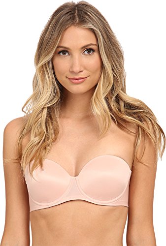 Wolford Sheer Touch Bandeau Bra rosepowder 75D : soutien-gorge bustier chair sans couture