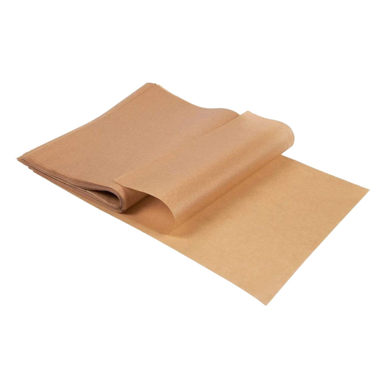 Papier Parchemin Marron Antiadhésif pour Barbecue et Pâtisserie, 200 Feuilles 12x16 Pouces en Pâte de Bois, Facile à Nettoyer, pour Cuisson et Friteuse à Air