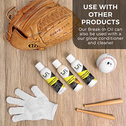 Tofl Baseball Glove Oil To Break In Gloves | Break In Glove Of All Types Of Baseball Gloves & Softball Gloves, Baseball Mitts, Catchers Glove, Fielding Glove, Pitcher's Mitt | 4.0 Oz. Bottle #TOP6