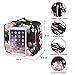 Kootek Travel Makeup Bag 2 Layer Portable Train Cosmetic Case Organizer with Mirror Shoulder Strap Adjustable Dividers for Cosmetics Makeup Brushes Toiletry Jewelry Digital Accessories