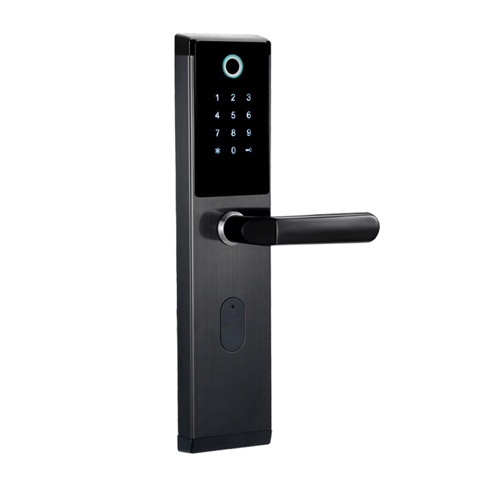 Serrure intelligente d'功能 biométrique pour sécuriser votre porte noire droite