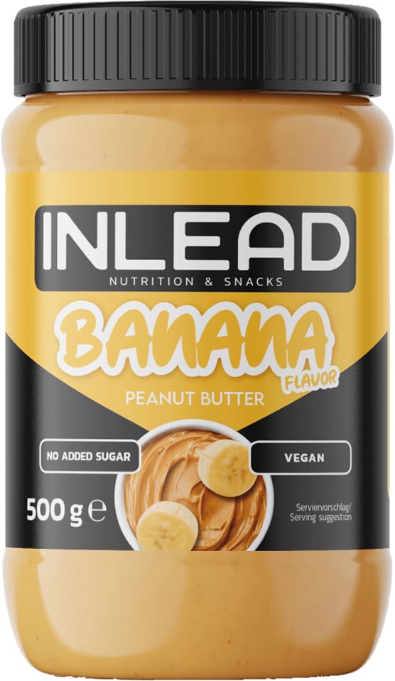 INLEAD - Peanut Butter | Mantequilla de cacahuete cremosa y sin azúcar, sin aceite de palma | Rica en proteínas | Aperitivo ideal para picar entre horas - 500g (Sweet Chili)