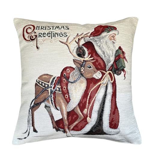 Home of Christmas Hochwertiger Gobelin Kissenhülle für Weihnachten...