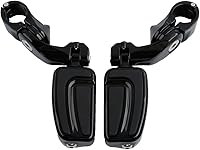 Vista 26 de XFMT - Estribos de color negro mate para motocicleta, 1.25 pulgadas, incluye kit de montaje