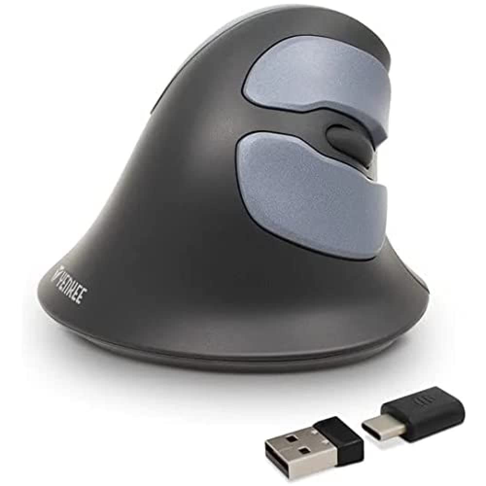 Yenkee YMS 5030 Wireless Ergonomic Vertical Mouse and its components