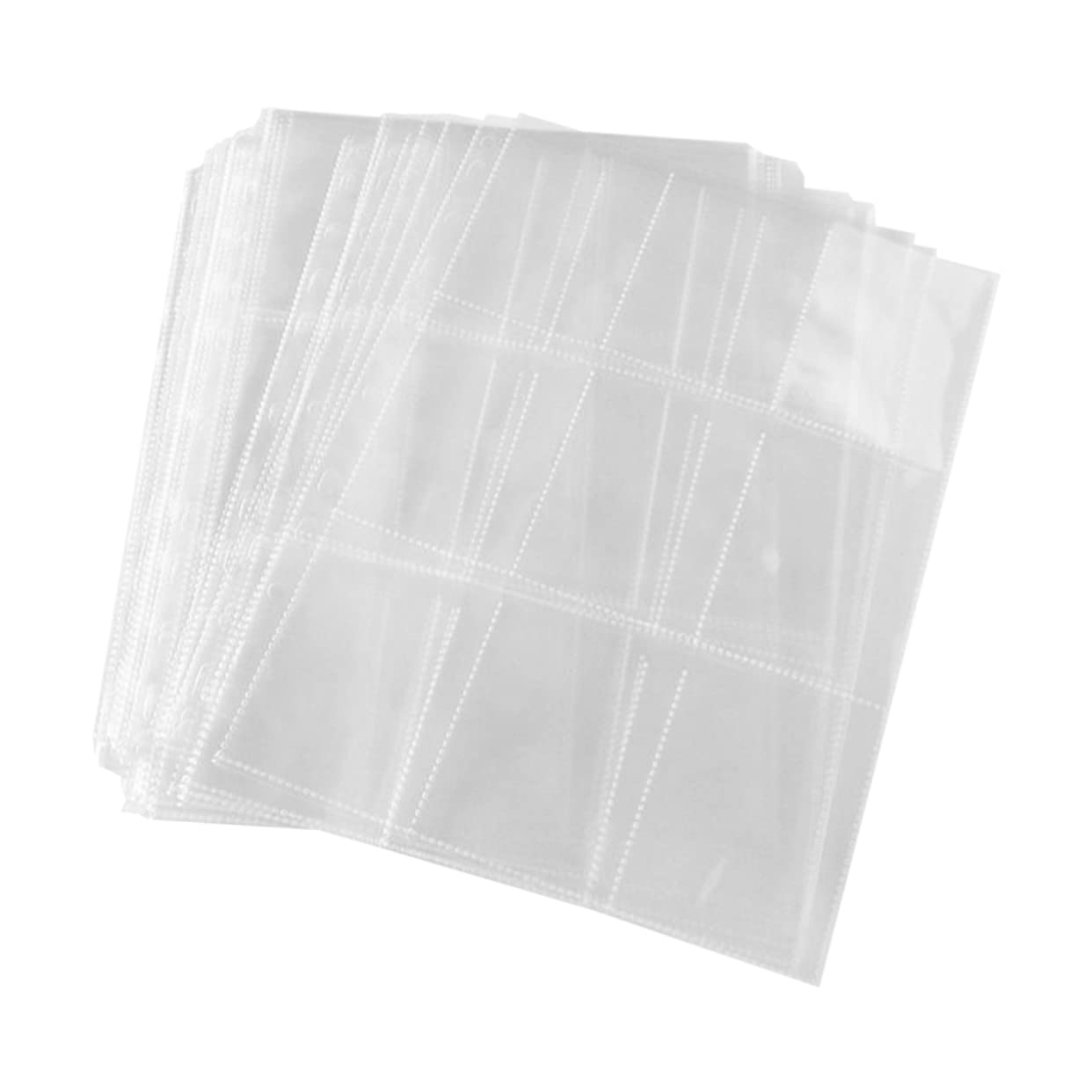 50Sheets Photo Album Sleeves Clear Protectors for Photos Postcards Trading Cards Compatible with Ring Binders for Collectibles