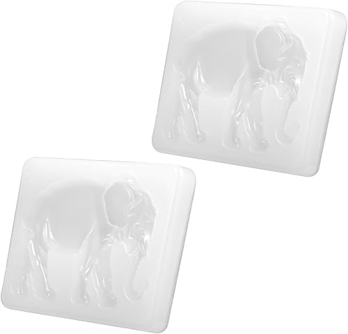 Didiseaon Molde de elefante divertido Molde de silicona de pegamento de cristal DIY Material de silicona de forma redonda