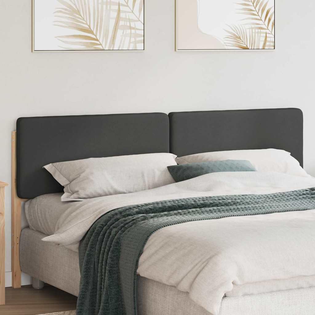 Wyściełany zagłówek z litego drewna sosnowego, brązowy i ciemnoszary, 200 cm, trwały design do sypialni