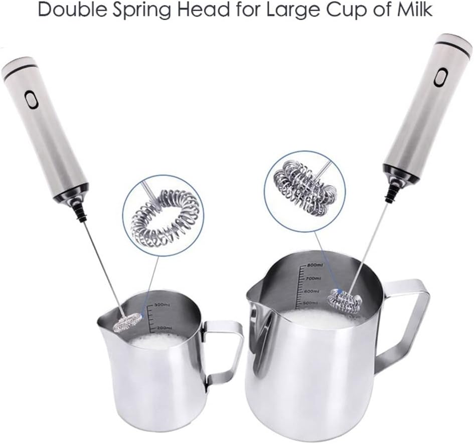 Electric Milk Frother Rechargeable Milk Foamer Coffe (Color : A Size : As the picture shows)