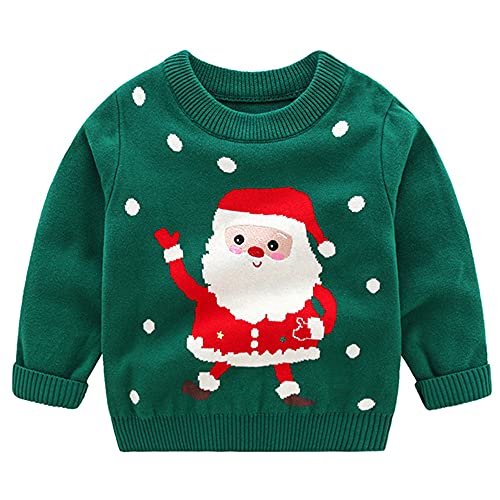Minizone Enfant Hiver Sweat-Shirt Garçons Filles Noël Pull Tricoté Manches Longues Bébé Dessin animé Mignon Manteau Outwear 12-18 Mois